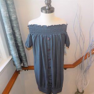 NWT OATT Gray On/Off Shoulder Top Size Small